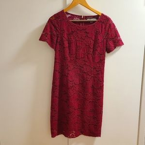 Red lace dress